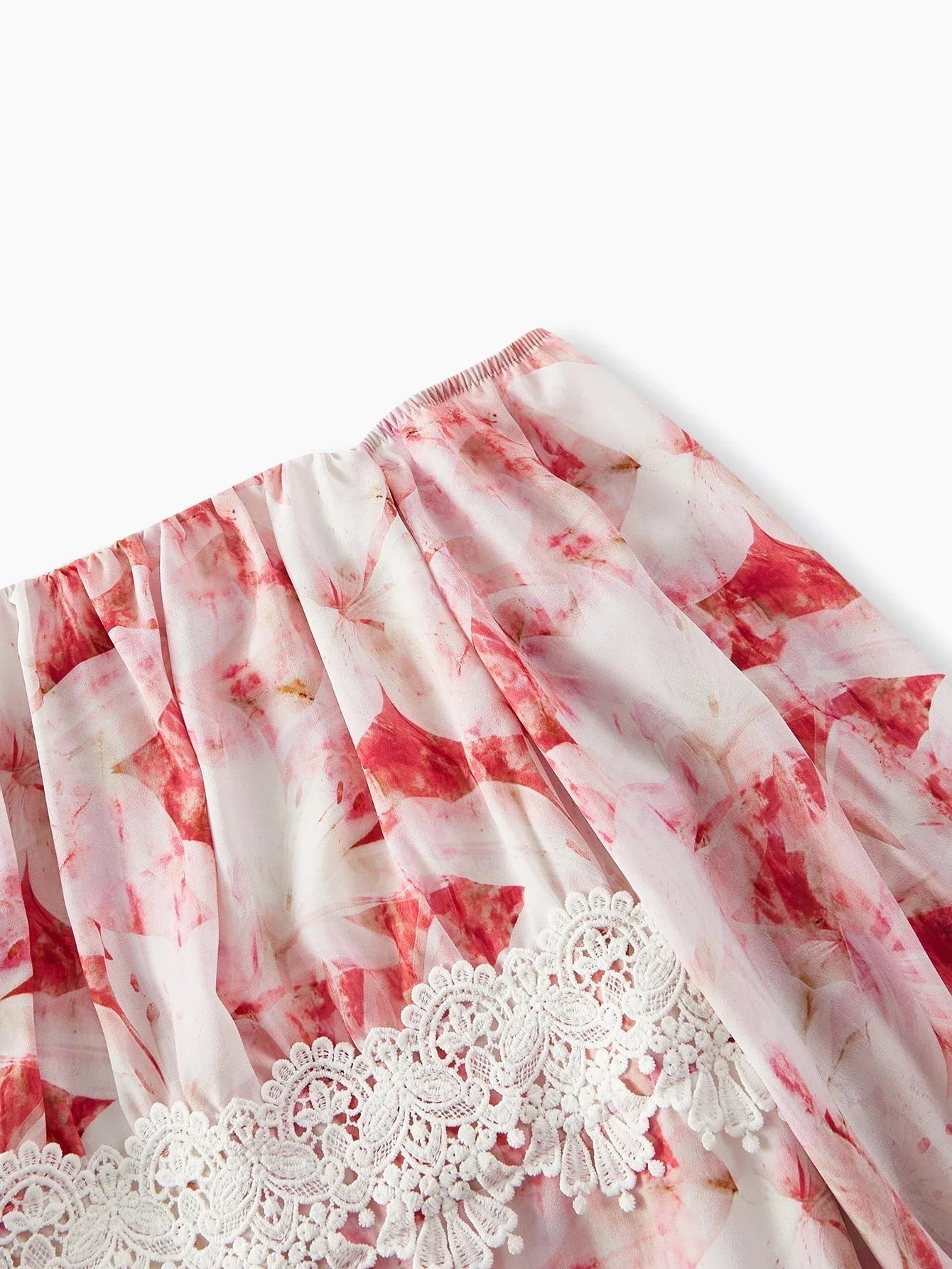 Soiréza CONTRAST LACE OFF SHOULDER DRESS