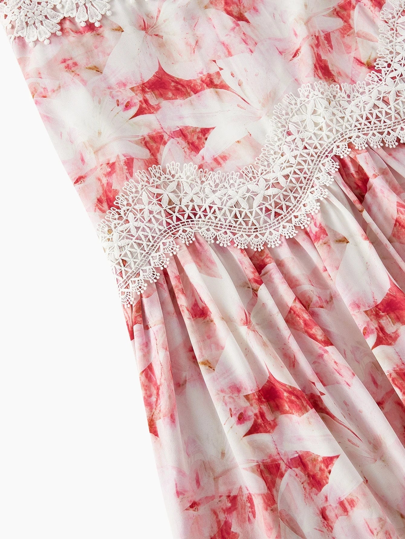 Soiréza CONTRAST LACE OFF SHOULDER DRESS