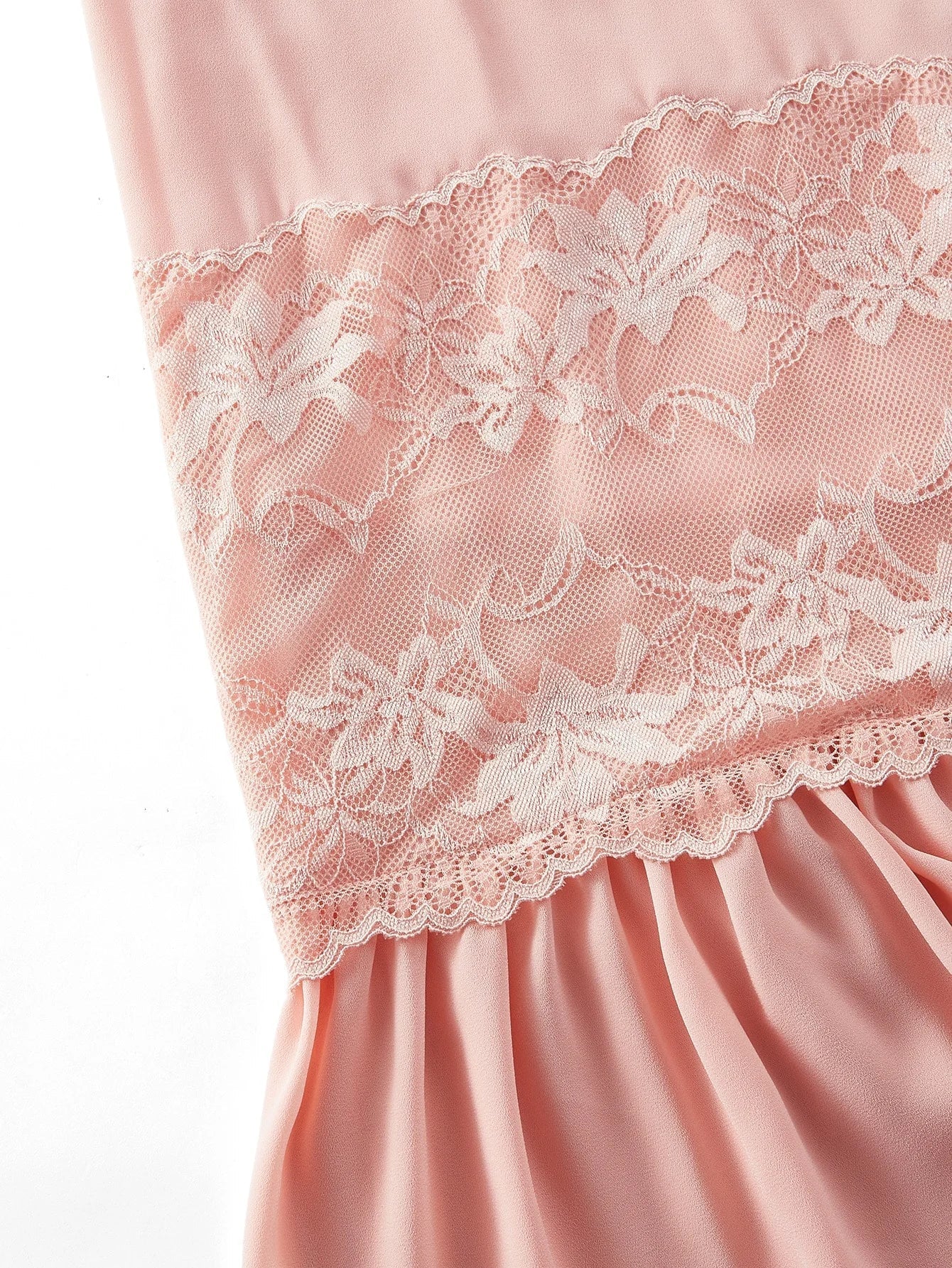 Soiréza CONTRAST LACE RUFFLE MIDCALF COCKTAIL DRESS