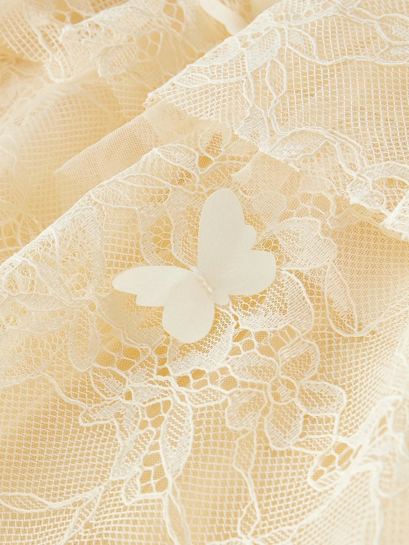 Soiréza CONTRAST MESH LACE LAYERED COCKTAIL DRESS