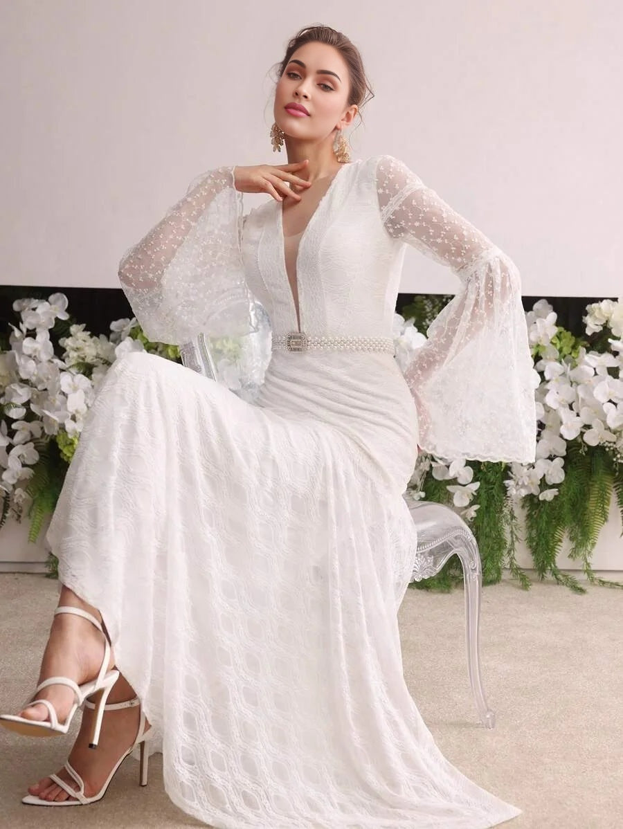 Soiréza CONTRAST MESH SHEER COCKTAIL DRESS