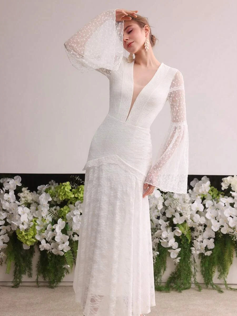 Soiréza CONTRAST MESH SHEER COCKTAIL DRESS