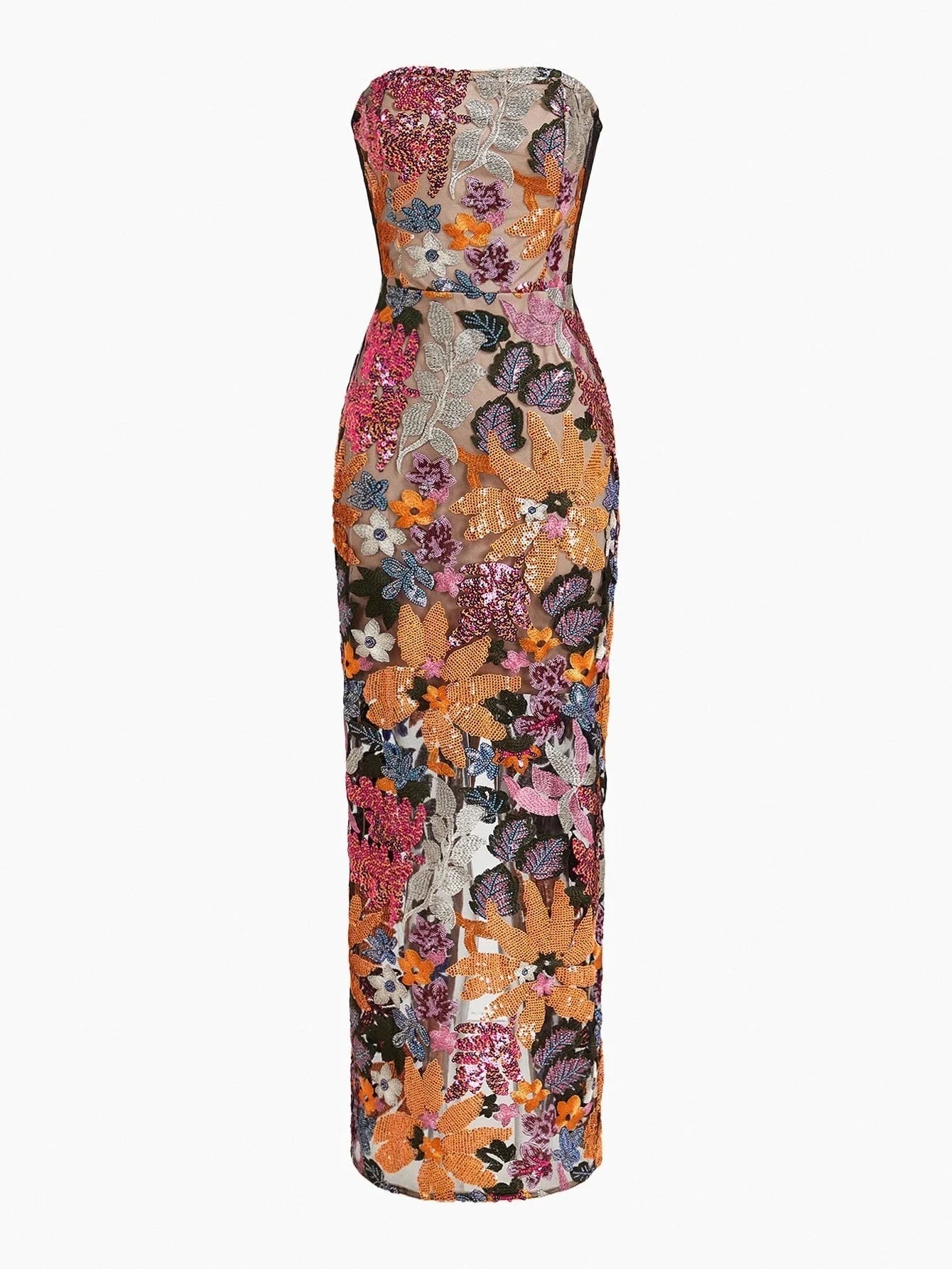 Soiréza CONTRAST SEQUIN EMBROIDERY COCKTAIL DRESS