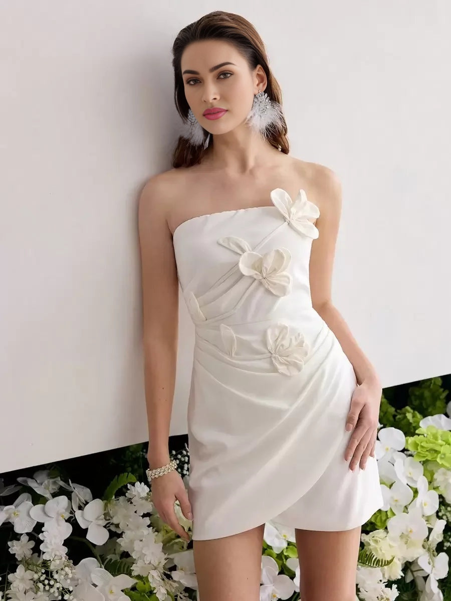 Soiréza FLORAL PATCHED TUBE COCKTAIL DRESS