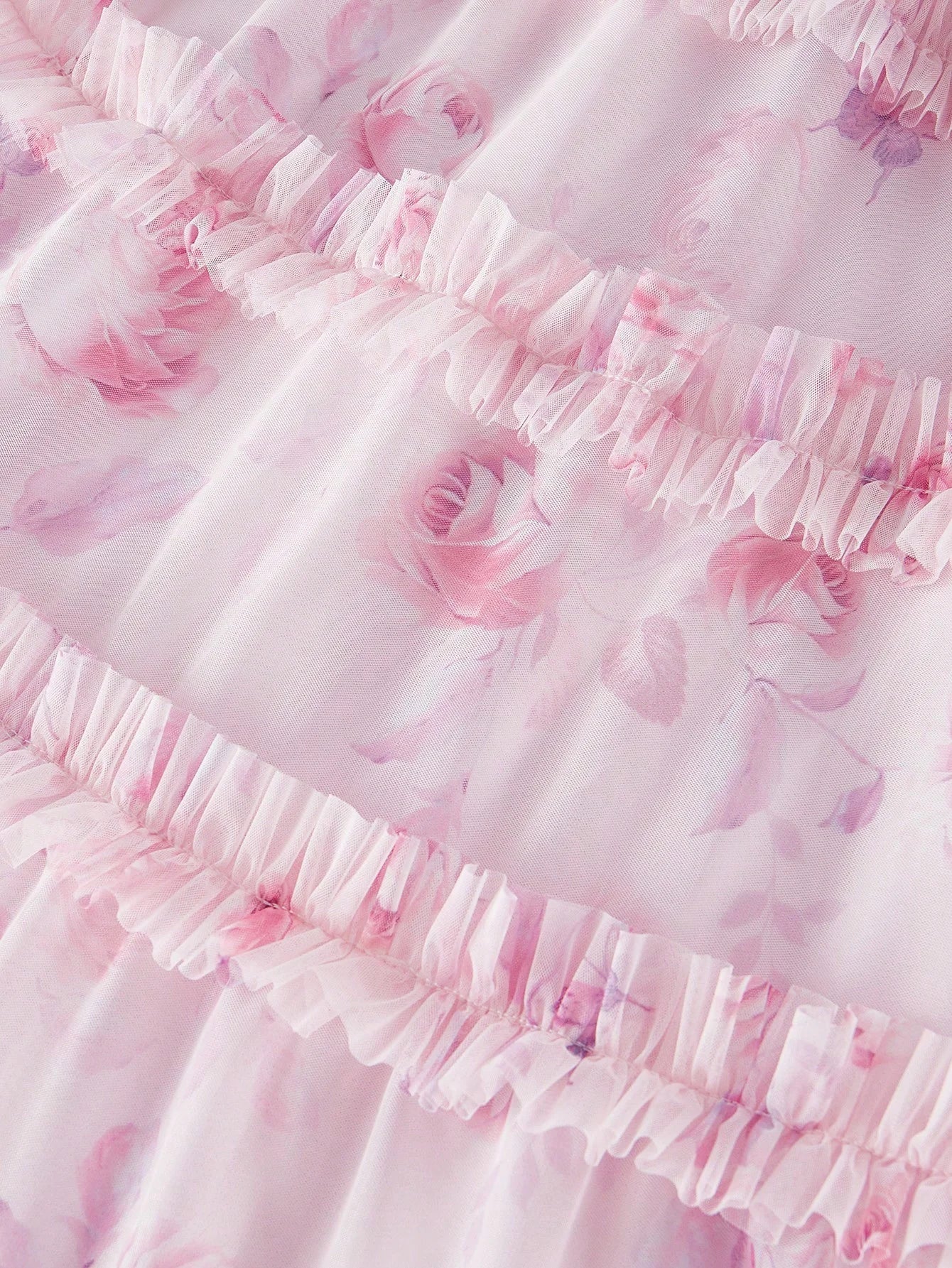 Soiréza FLORAL PRINT FRILL TRIM COCKTAIL DRESS