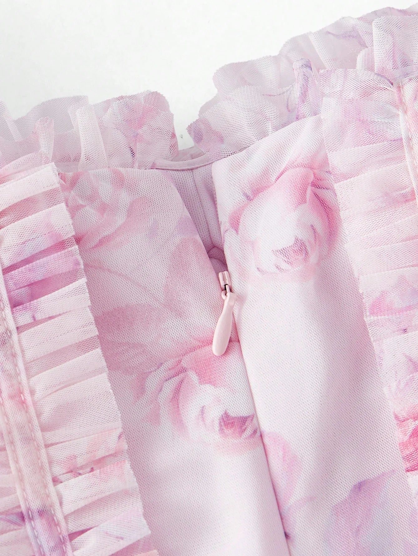 Soiréza FLORAL PRINT FRILL TRIM COCKTAIL DRESS