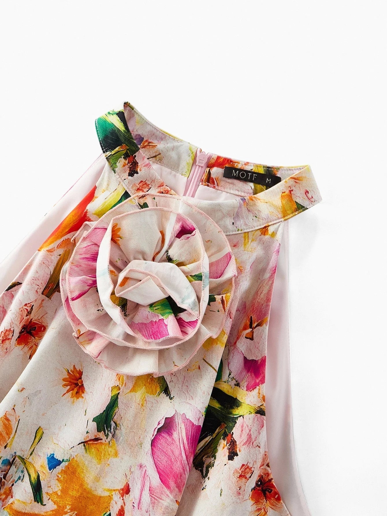 Soiréza FLORAL PRINT HALTER COCKTAIL DRESS