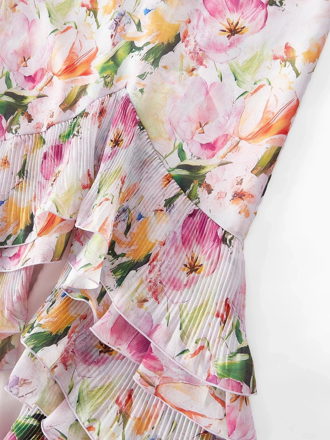 Soiréza FLORAL PRINT RUFFLE COCKTAIL DRESS