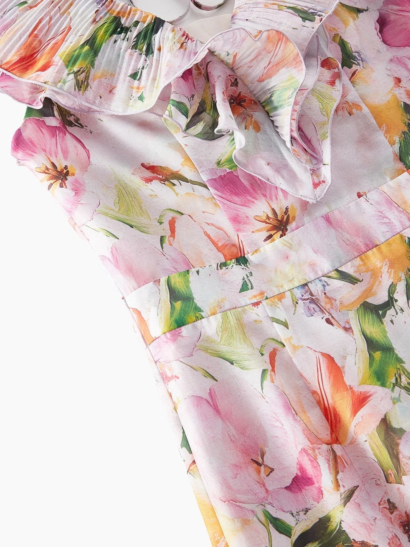 Soiréza FLORAL PRINT RUFFLE COCKTAIL DRESS