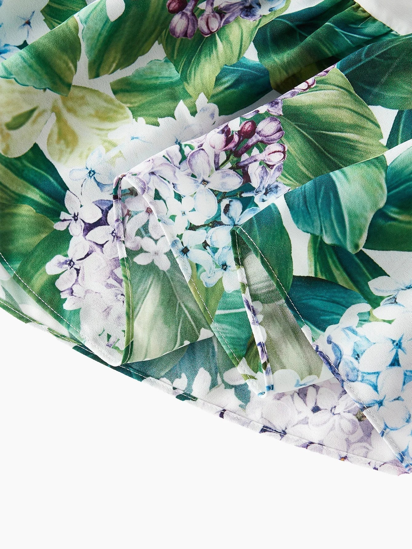 Soiréza FLORAL PRINT RUFFLE HEM COCKTAIL DRESS