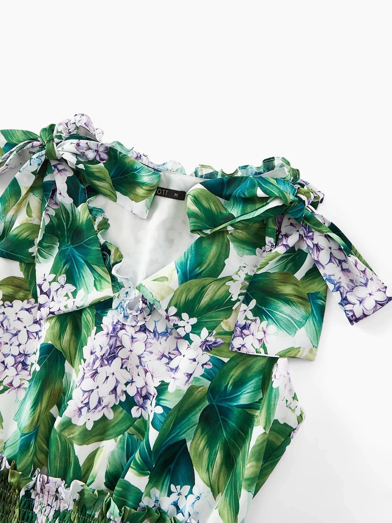 Soiréza FLORAL PRINT RUFFLE HEM COCKTAIL DRESS