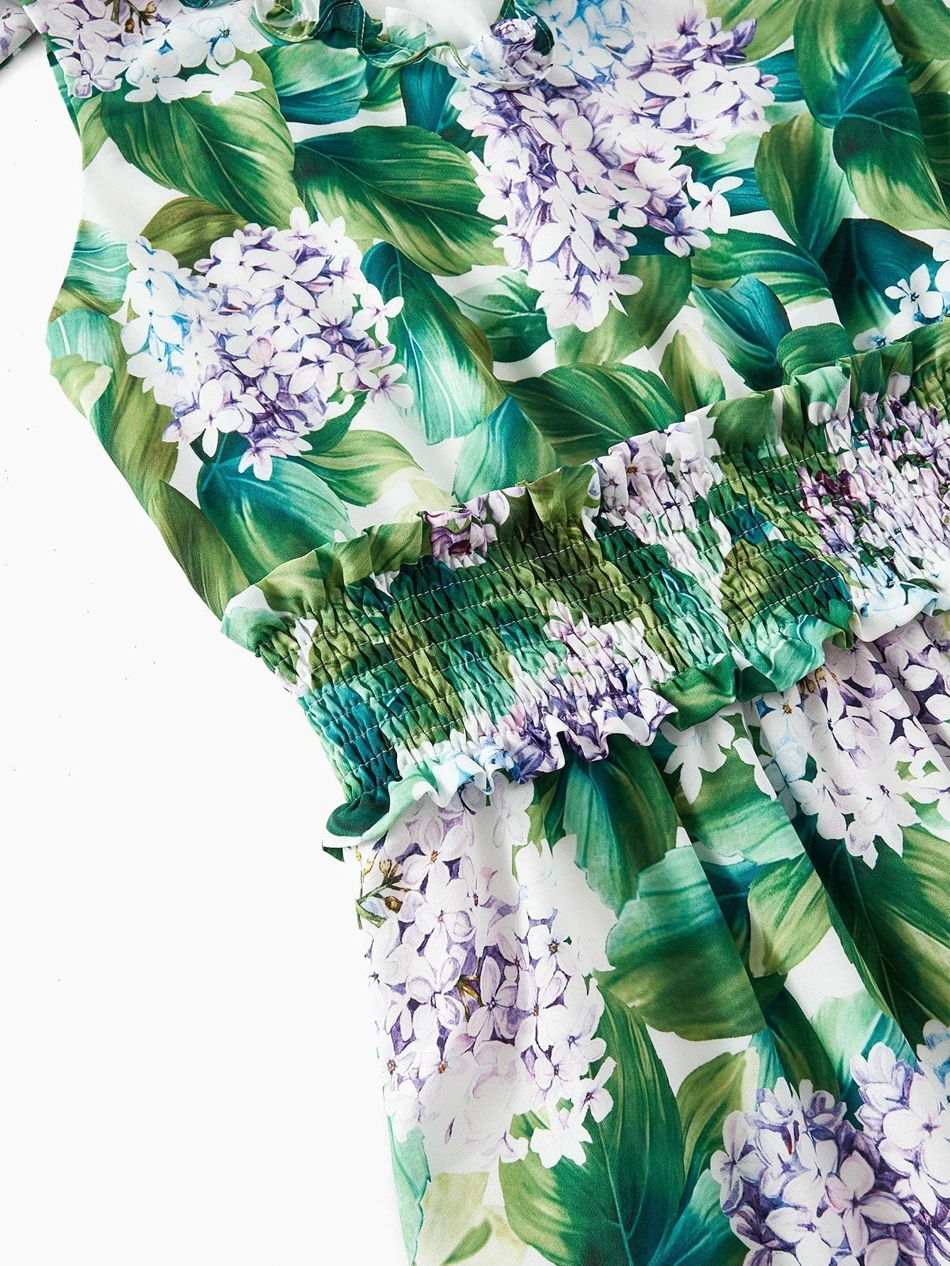 Soiréza FLORAL PRINT RUFFLE HEM COCKTAIL DRESS