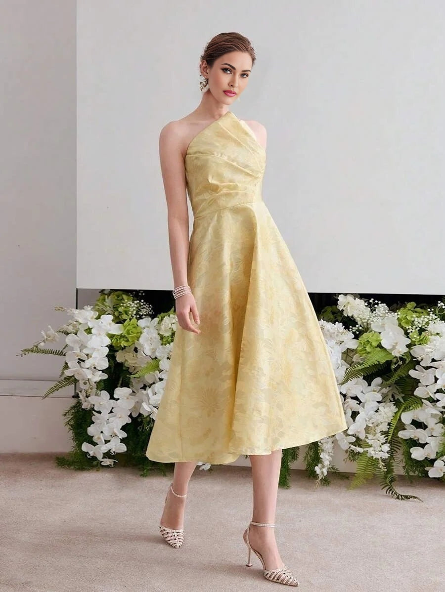 Soiréza FLORAL PRINT STRAPLESS COCKTAIL DRESS