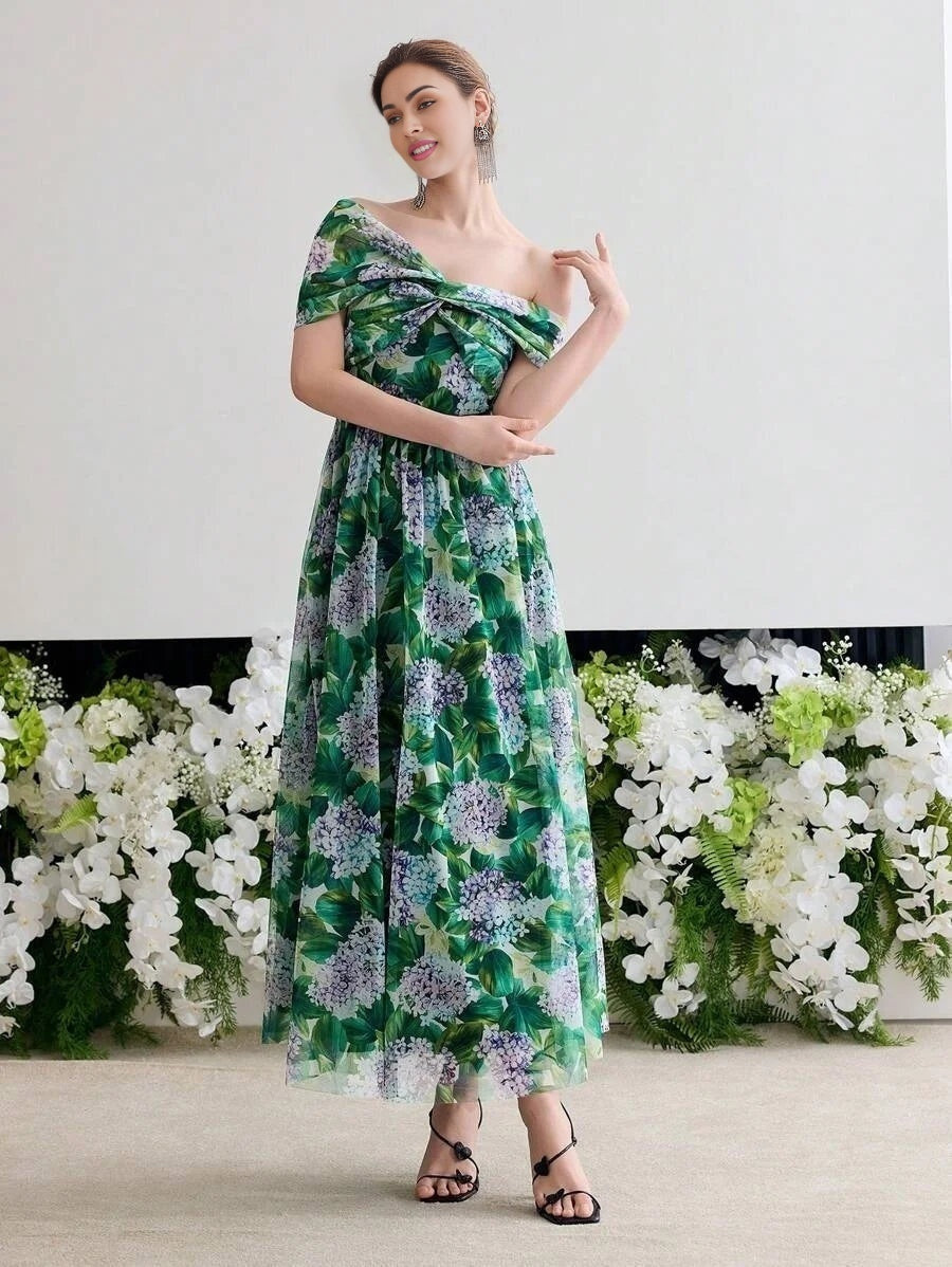 Soiréza FLORAL PRINT TWIST COCKTAIL DRESS