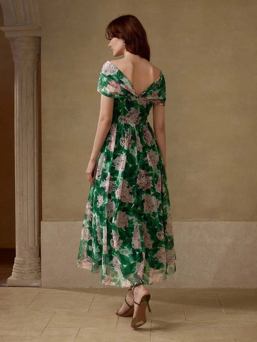 Soiréza FLORAL PRINT TWIST COCKTAIL DRESS