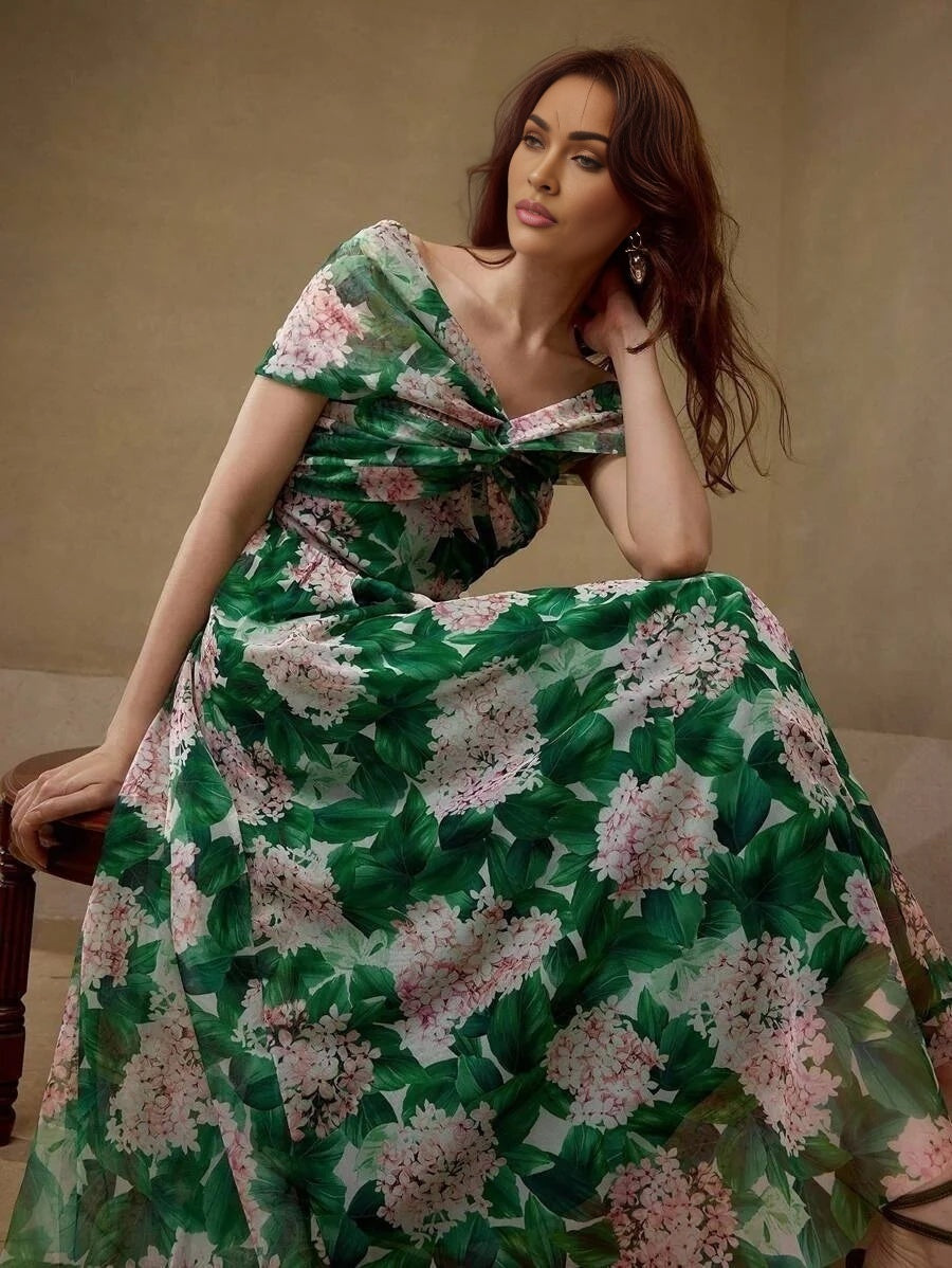 Soiréza FLORAL PRINT TWIST COCKTAIL DRESS