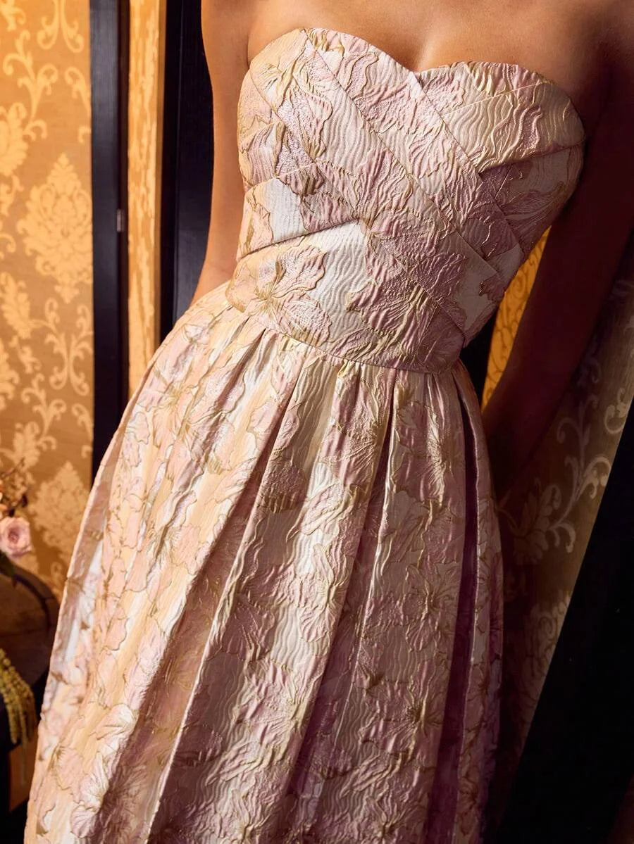 Soiréza FLORAL PRINT ZIPPER COCKTAIL DRESS