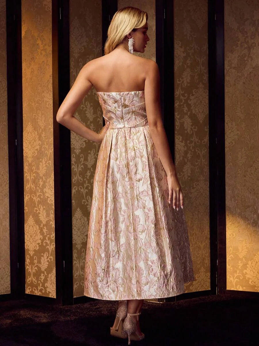 Soiréza FLORAL PRINT ZIPPER COCKTAIL DRESS