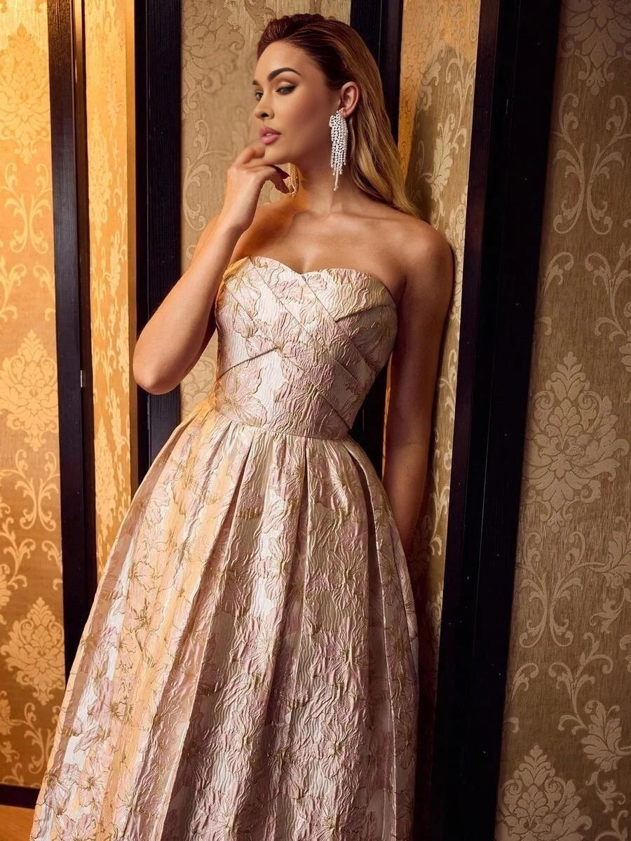 Soiréza FLORAL PRINT ZIPPER COCKTAIL DRESS