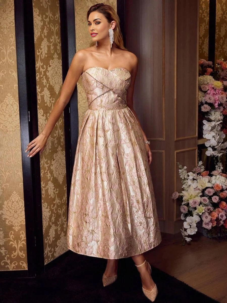 Soiréza FLORAL PRINT ZIPPER COCKTAIL DRESS