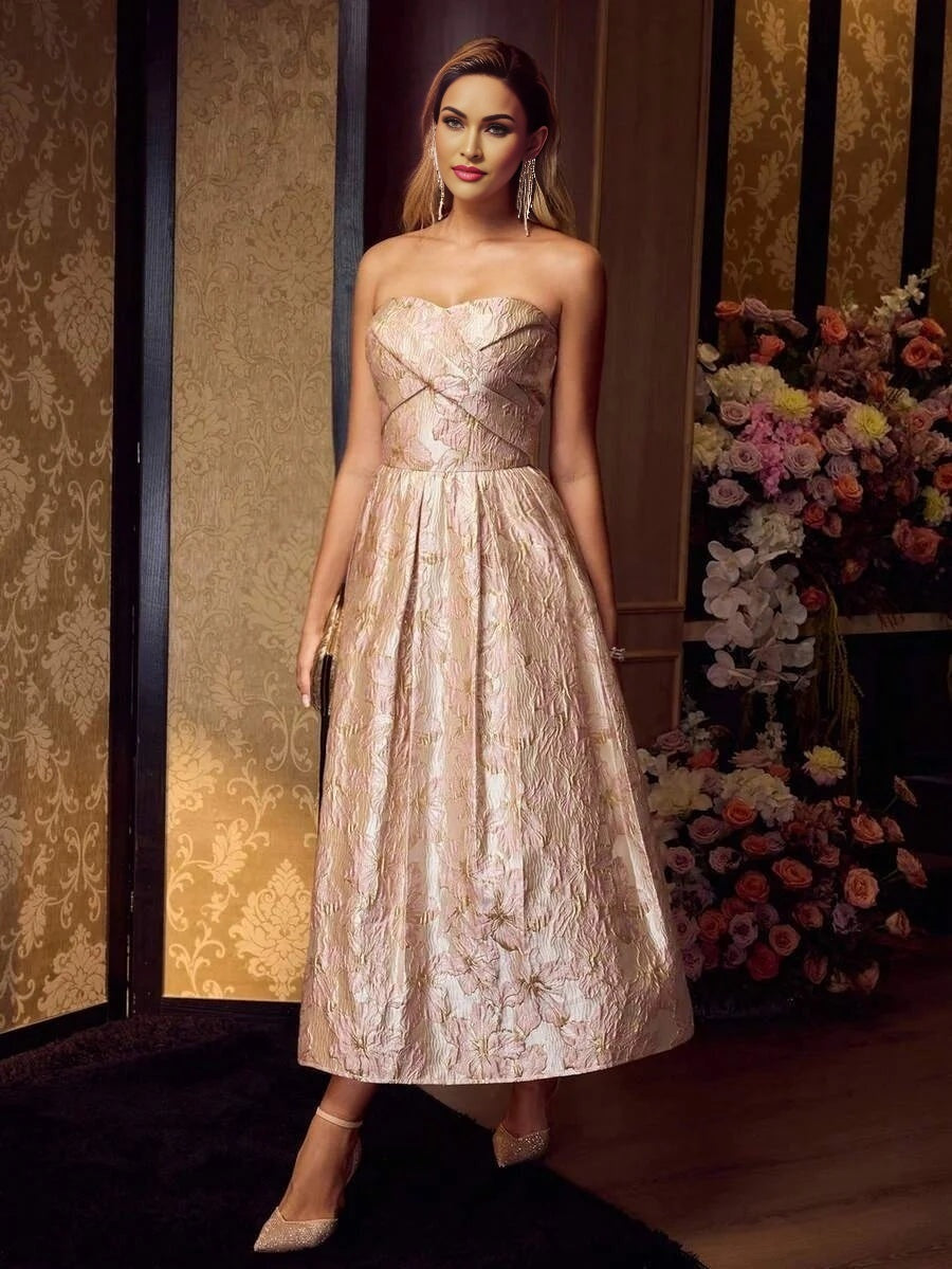 Soiréza FLORAL PRINT ZIPPER COCKTAIL DRESS