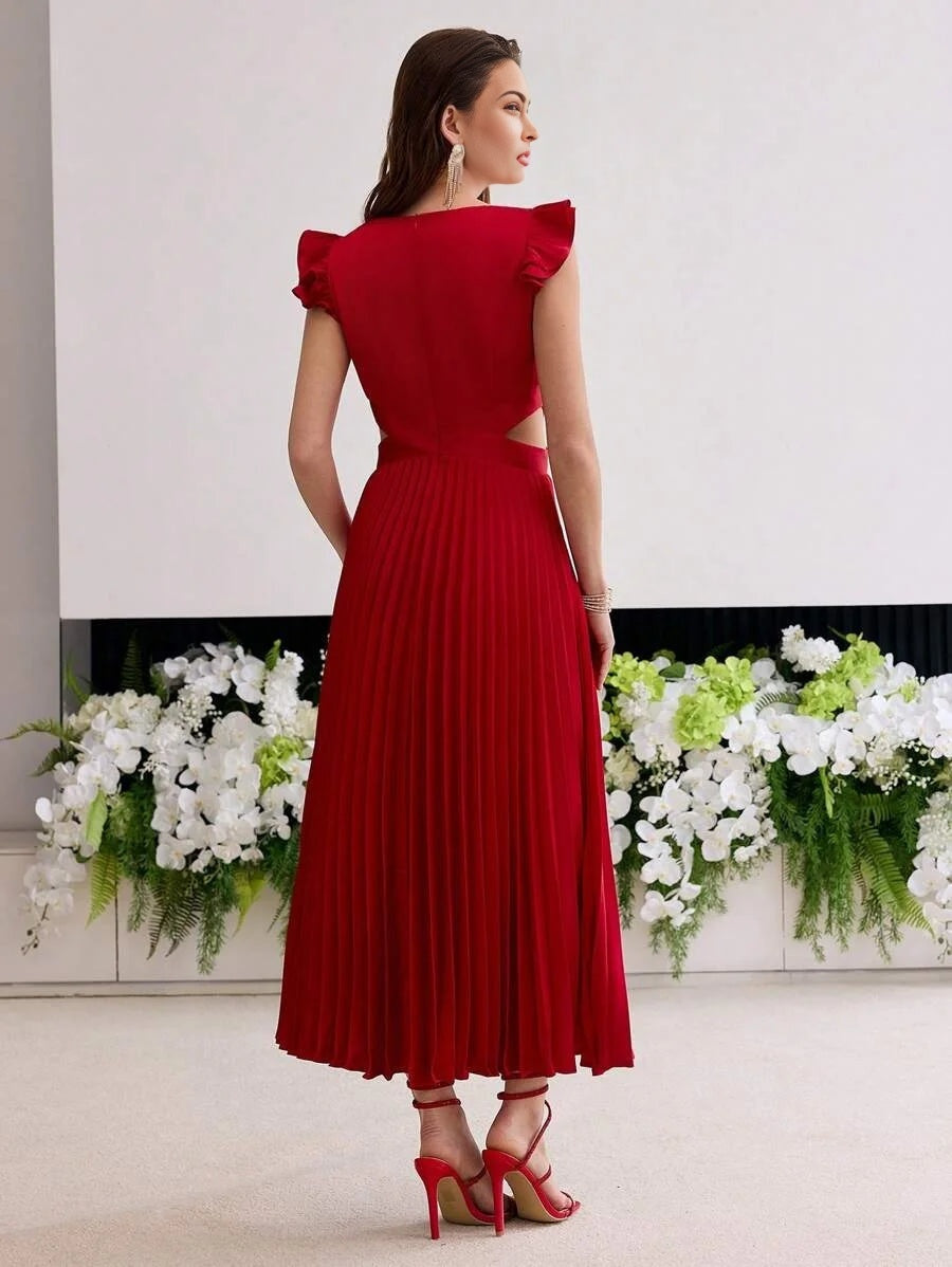 Soiréza HOLLOW OUT PLEATED DRESS