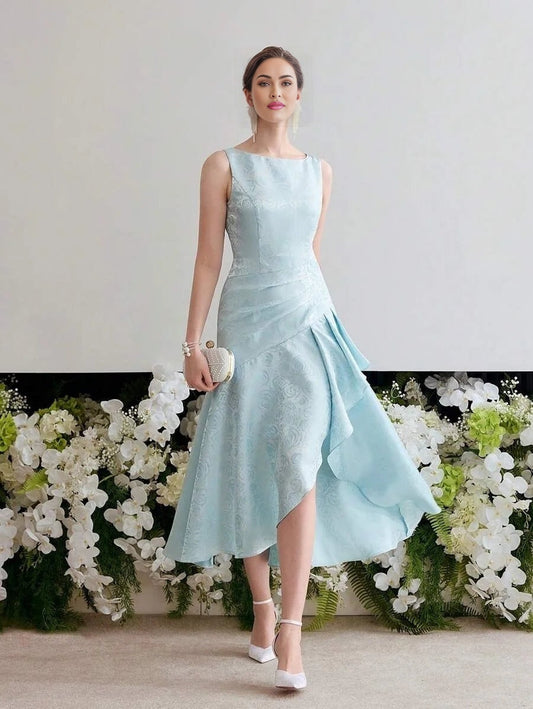 Soiréza JACQUARD ASYMMETRICAL HEM COCKTAIL DRESS