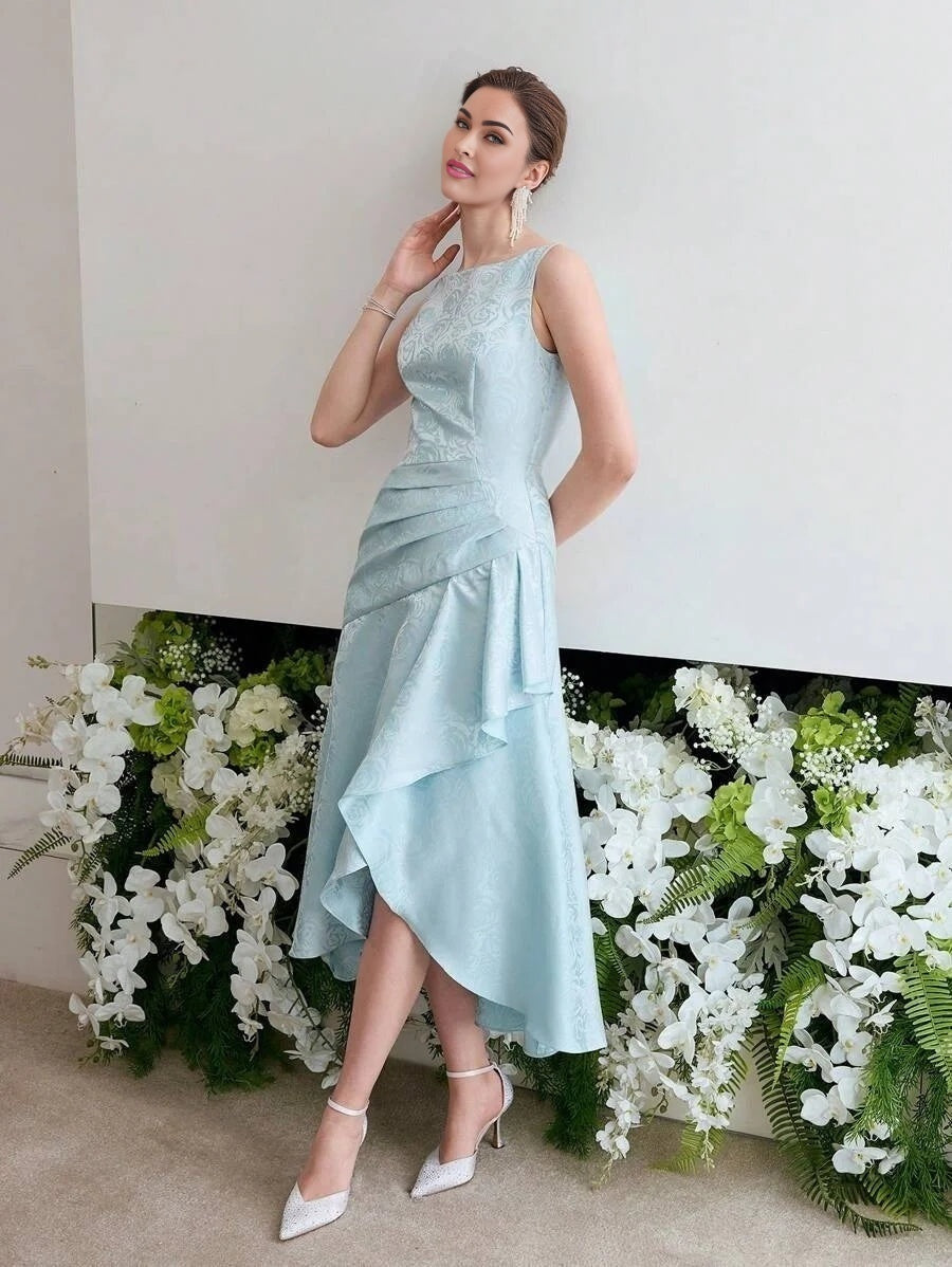 Soiréza JACQUARD ASYMMETRICAL HEM COCKTAIL DRESS