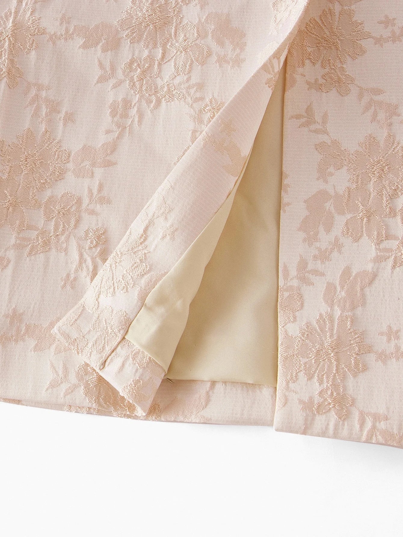 Soiréza JACQUARD ONE SHOULDER SPLIT HEM COCKTAIL DRESS WITHOUT BELT