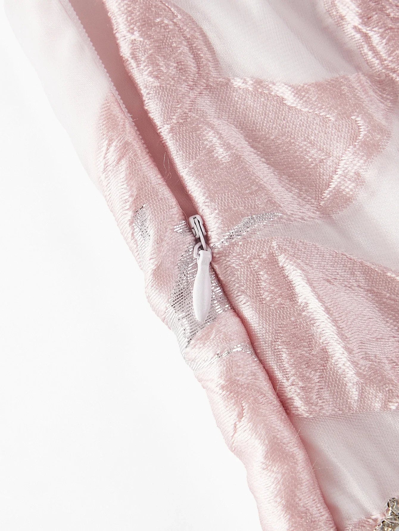 Soiréza JACQUARD RHINESTONE CHAIN DETAIL TUBE COCKTAIL DRESS