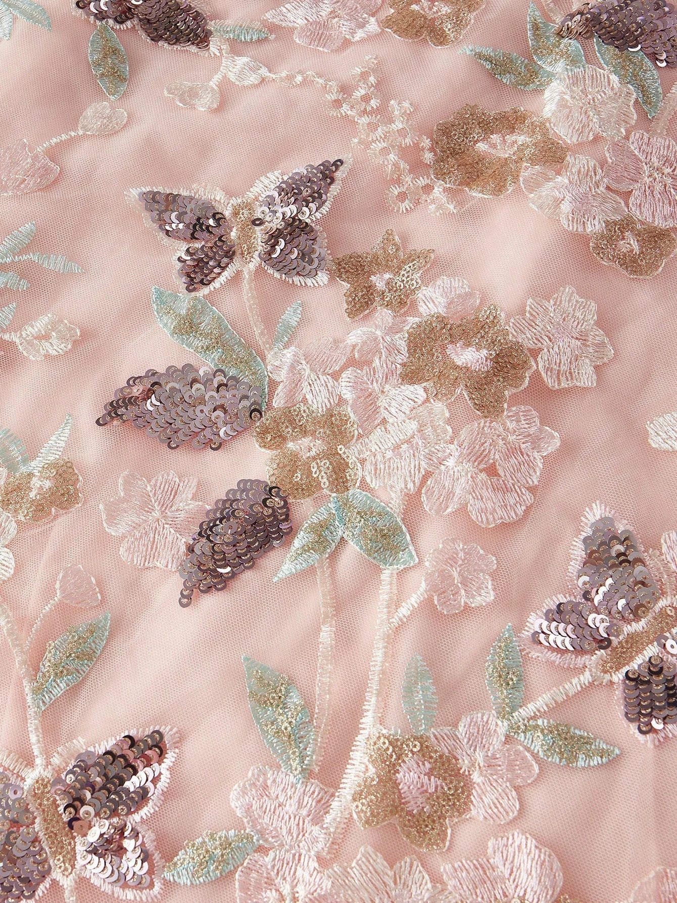 Soiréza MESH FLORAL EMBROIDERED ALINE COCKTAIL DRESS