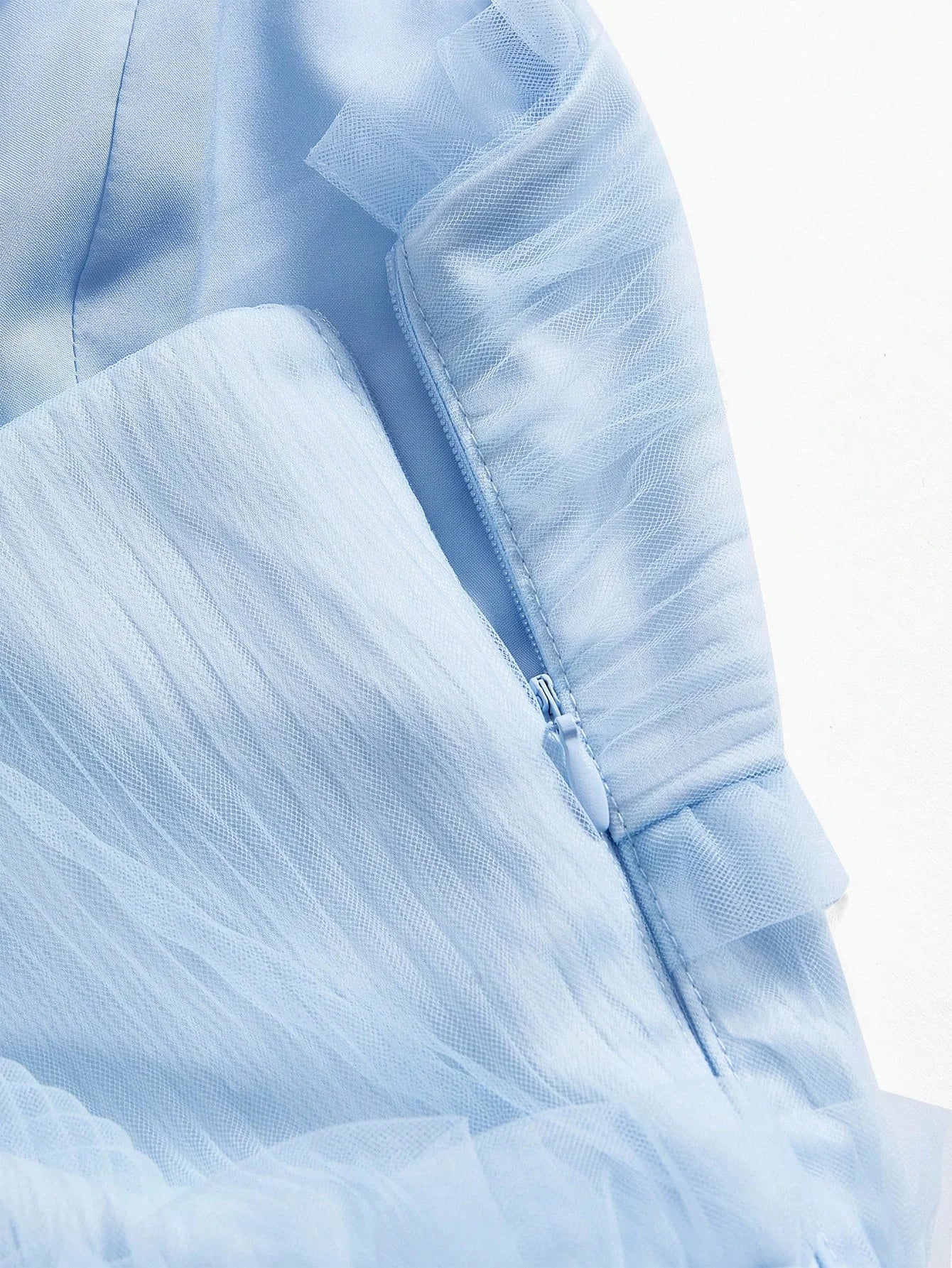 Soiréza MESH RUFFLE LAYERED COCKTAIL PARTY DRESS