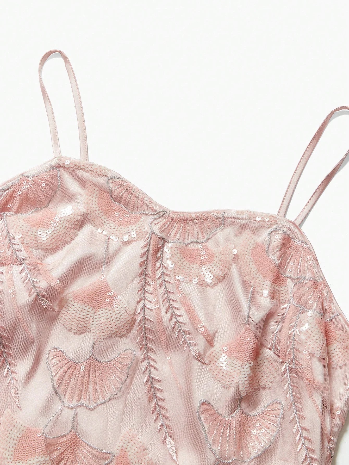 Soiréza MESH SEQUIN EMBROIDERED SLIP PARTY DRESS