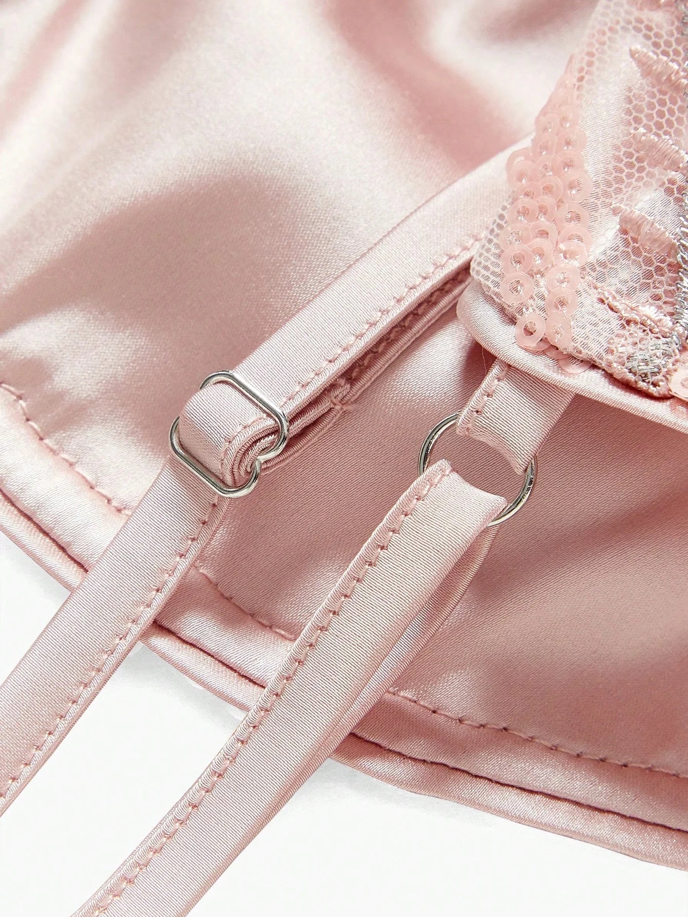 Soiréza MESH SEQUIN EMBROIDERED SLIP PARTY DRESS