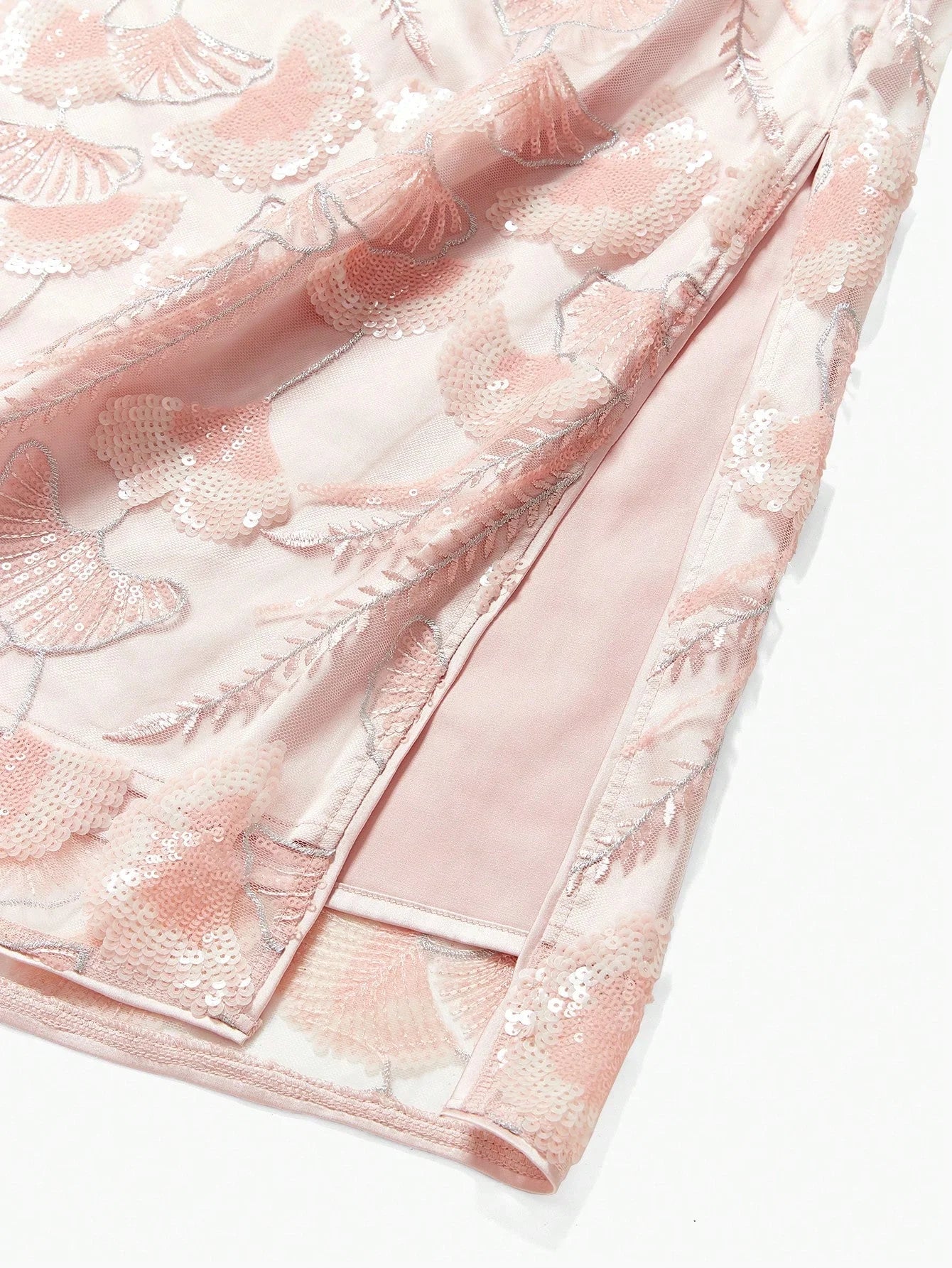 Soiréza MESH SEQUIN EMBROIDERED SLIP PARTY DRESS