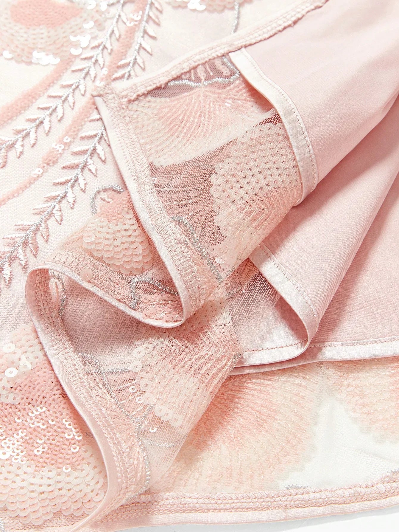 Soiréza MESH SEQUIN EMBROIDERED SLIP PARTY DRESS