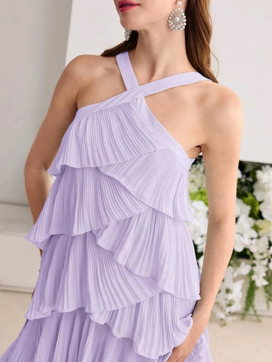 Soiréza PLEATED TIERED LAYER DRESS