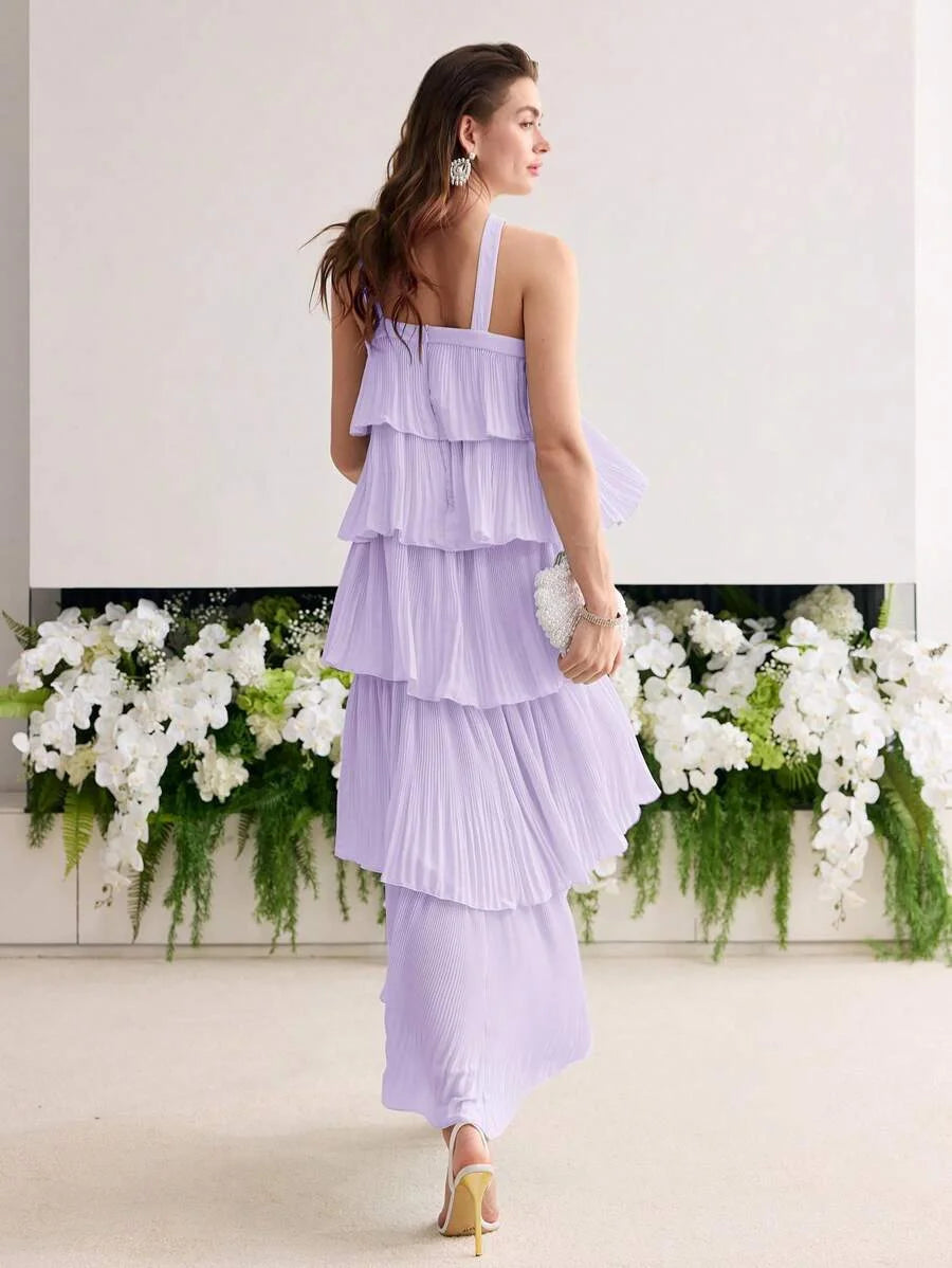 Soiréza PLEATED TIERED LAYER DRESS