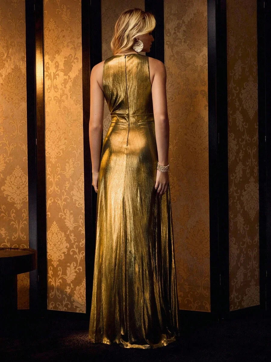 Soiréza RHINESTONE CROSSNECKLINE FLOORLENGTH EVENING GOWN