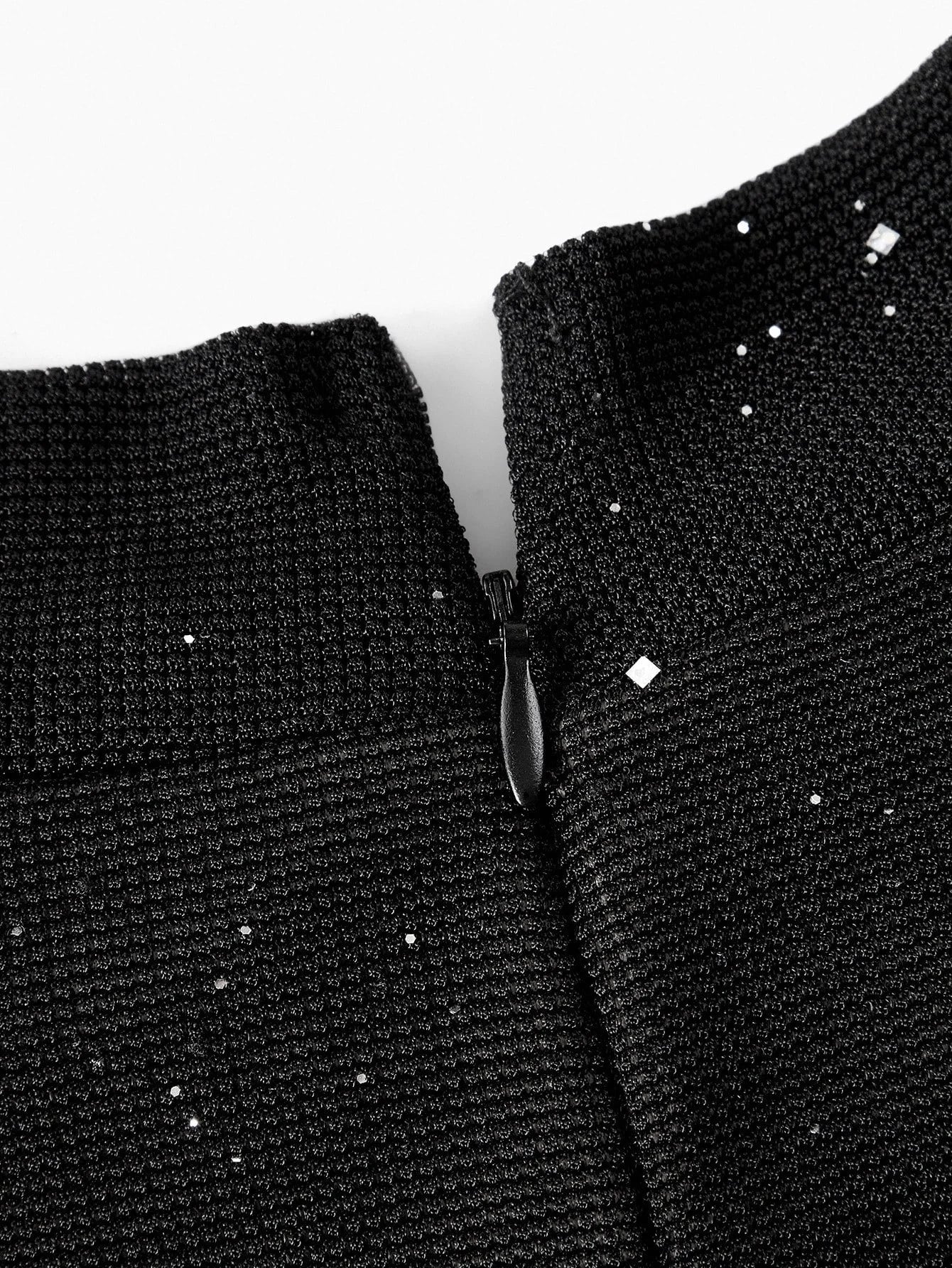 Soiréza RHINESTONE DECOR SPLIT HEM COCKTAIL DRESS PARTY