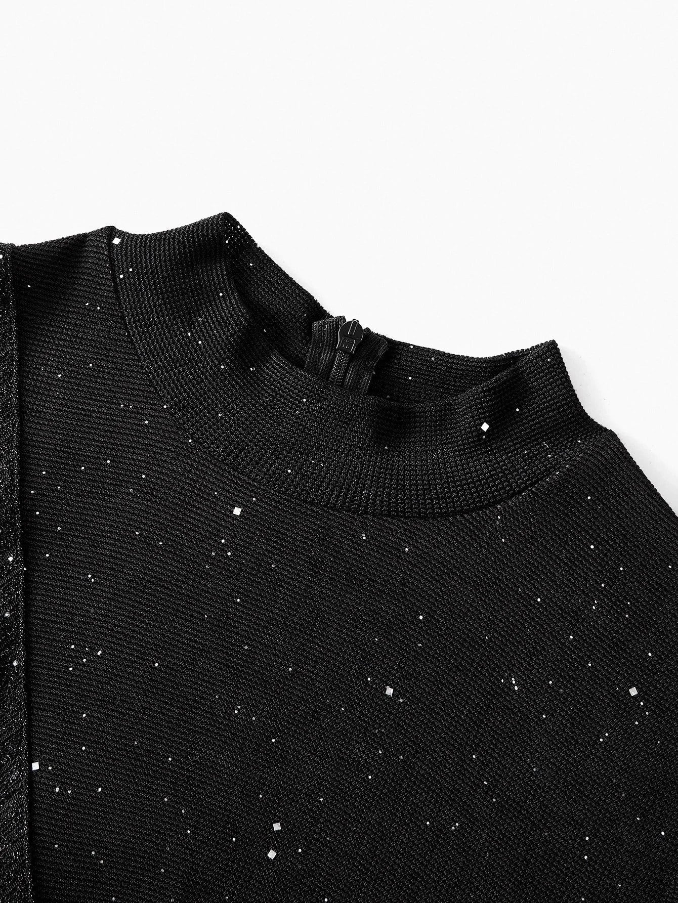 Soiréza RHINESTONE DECOR SPLIT HEM COCKTAIL DRESS PARTY