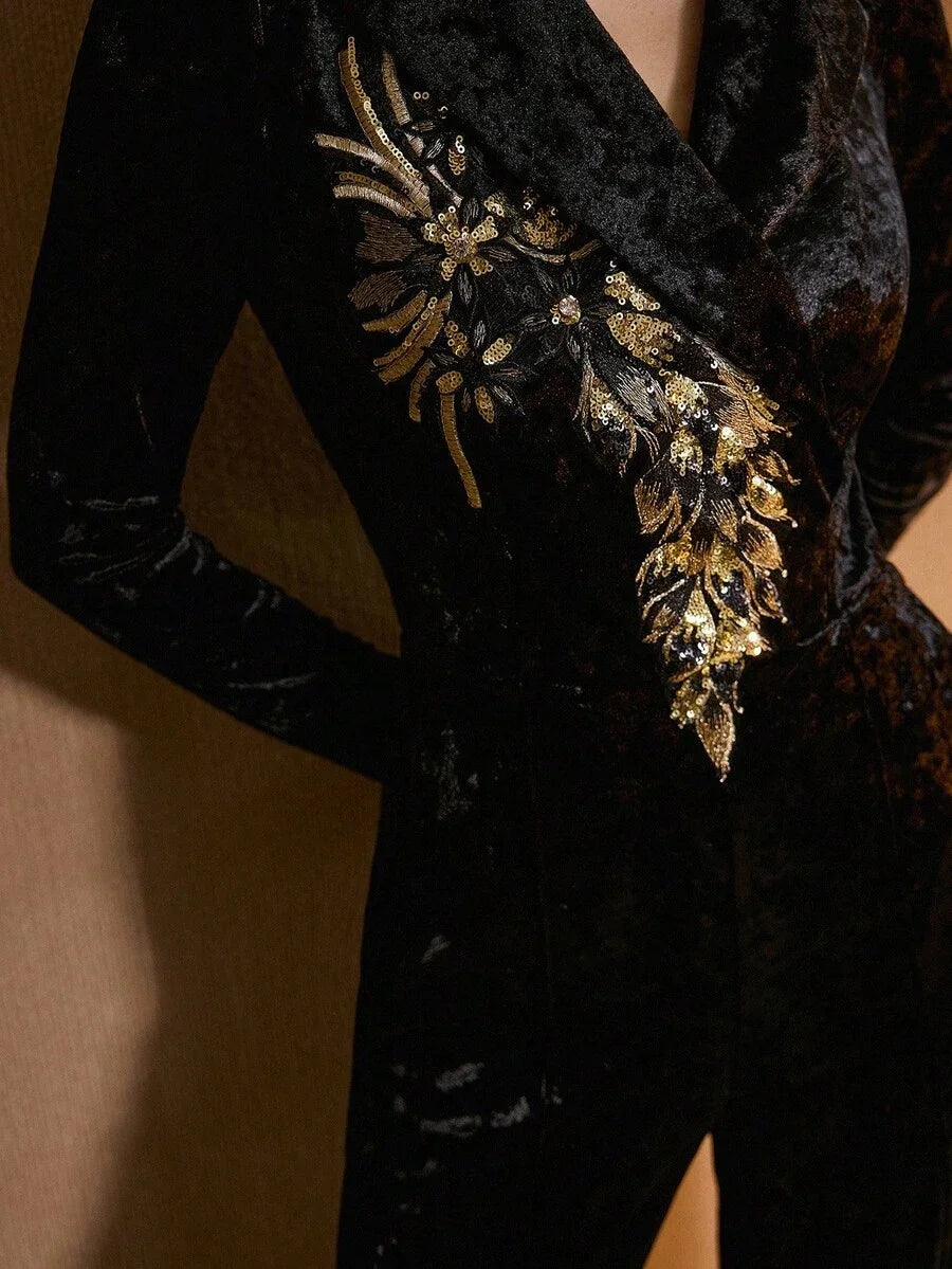 Soiréza SEQUIN EMBROIDERY JUMPSUIT FALL WINTER