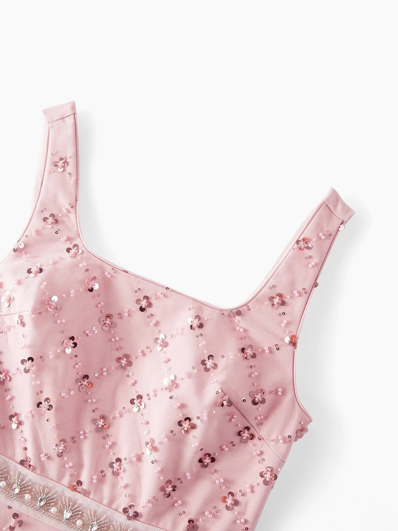 Soiréza SEQUIN FLORAL EMBROIDERY LONG DRESS