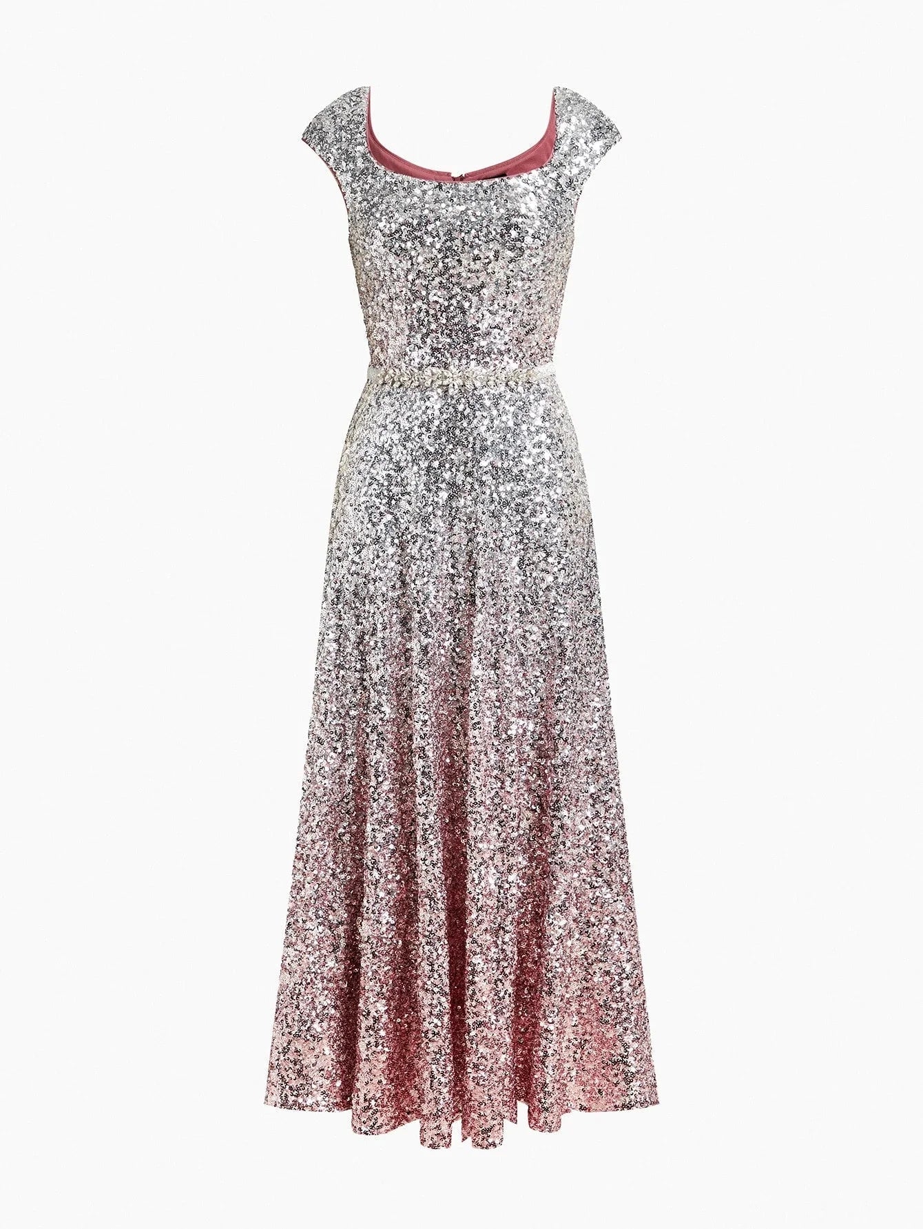 Soiréza SEQUIN OMBRE ELEGANT DRESS WITH BELT SUITABLE FOR GODDESS PARTY BANQUET COCKTAIL DRESS