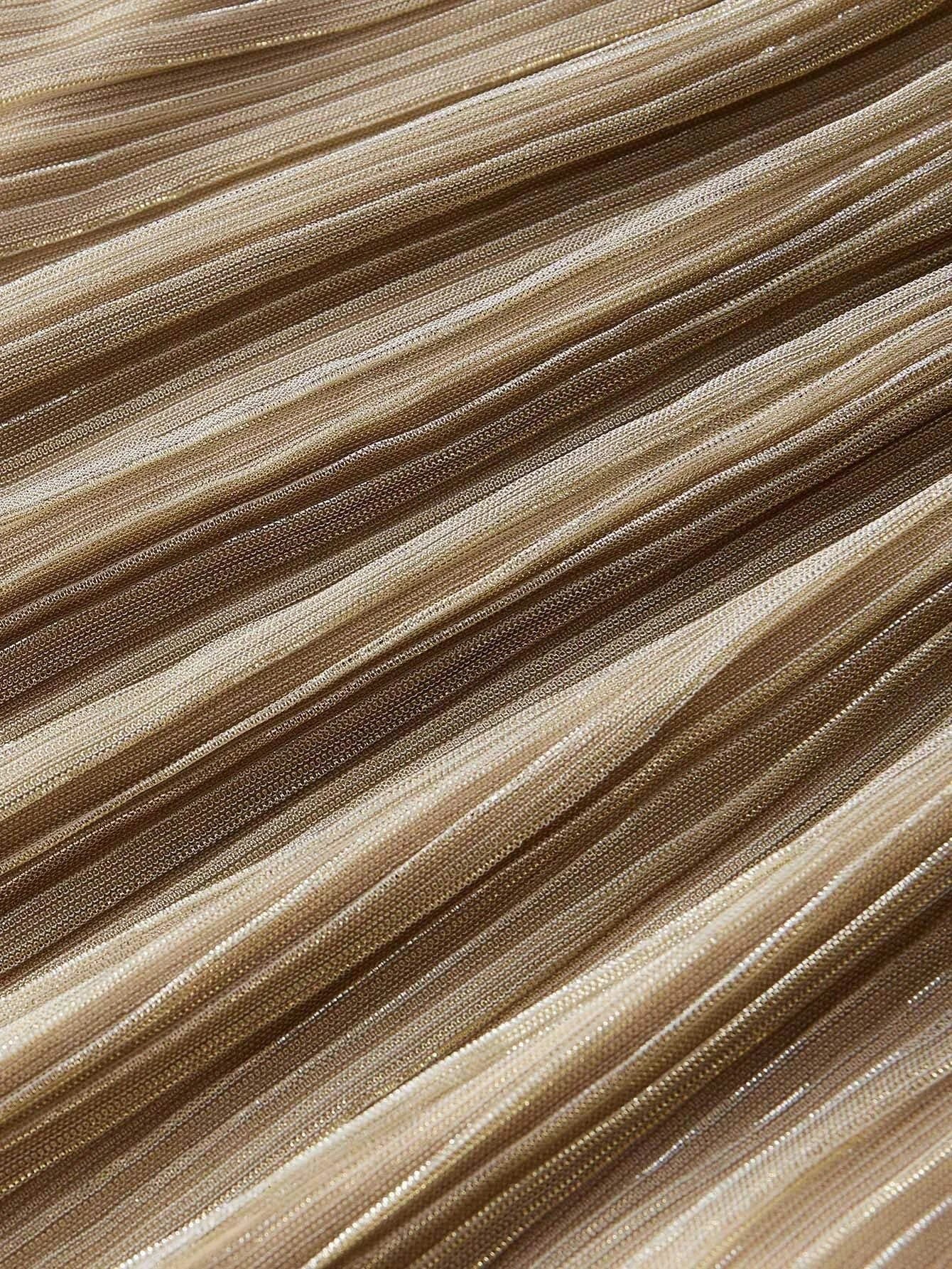 Soiréza SOLID VNECK FLARE SLEEVE TWIST WAIST LAYERED RUFFLE HEM PLISSE COCKTAIL DRESS