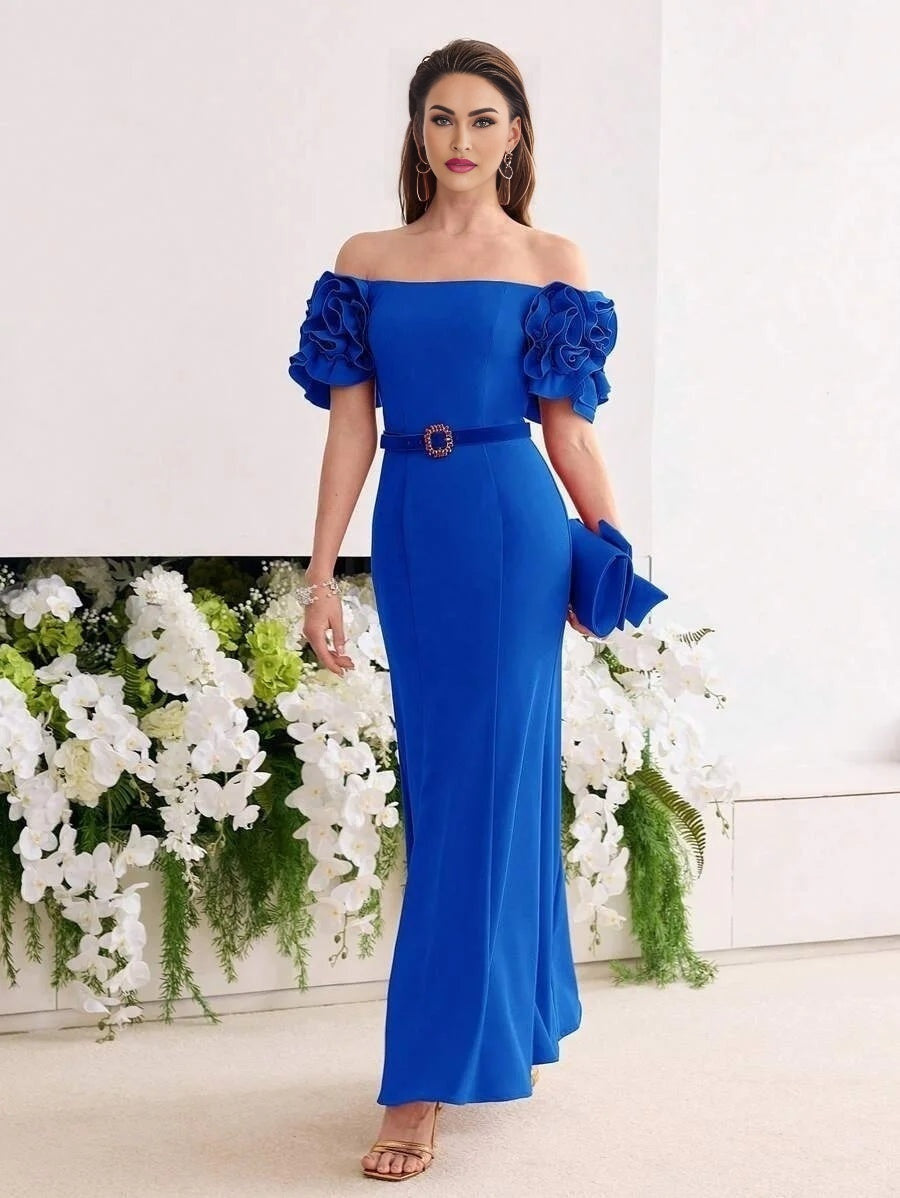 Soiréza STEREO FLORAL BIAS CUT COCKTAIL DRESS