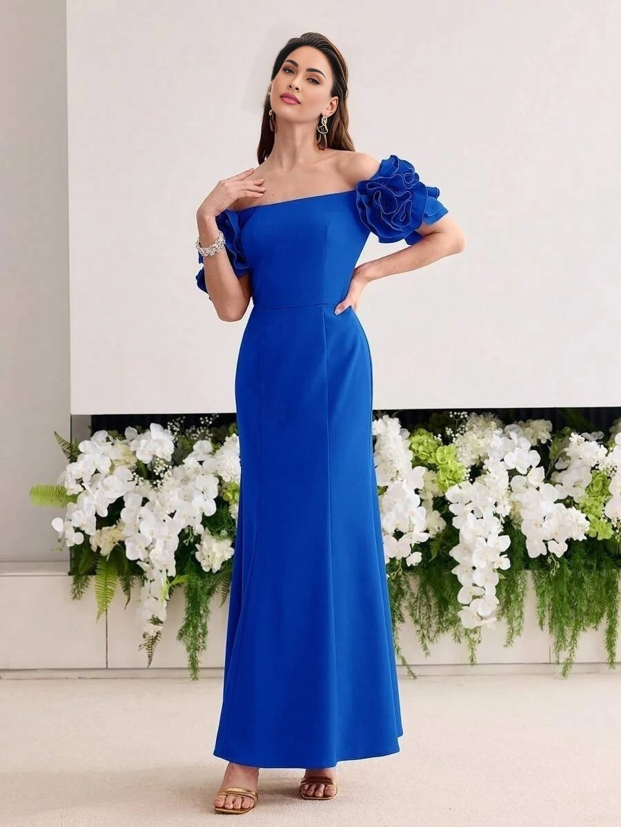 Soiréza STEREO FLORAL BIAS CUT COCKTAIL DRESS