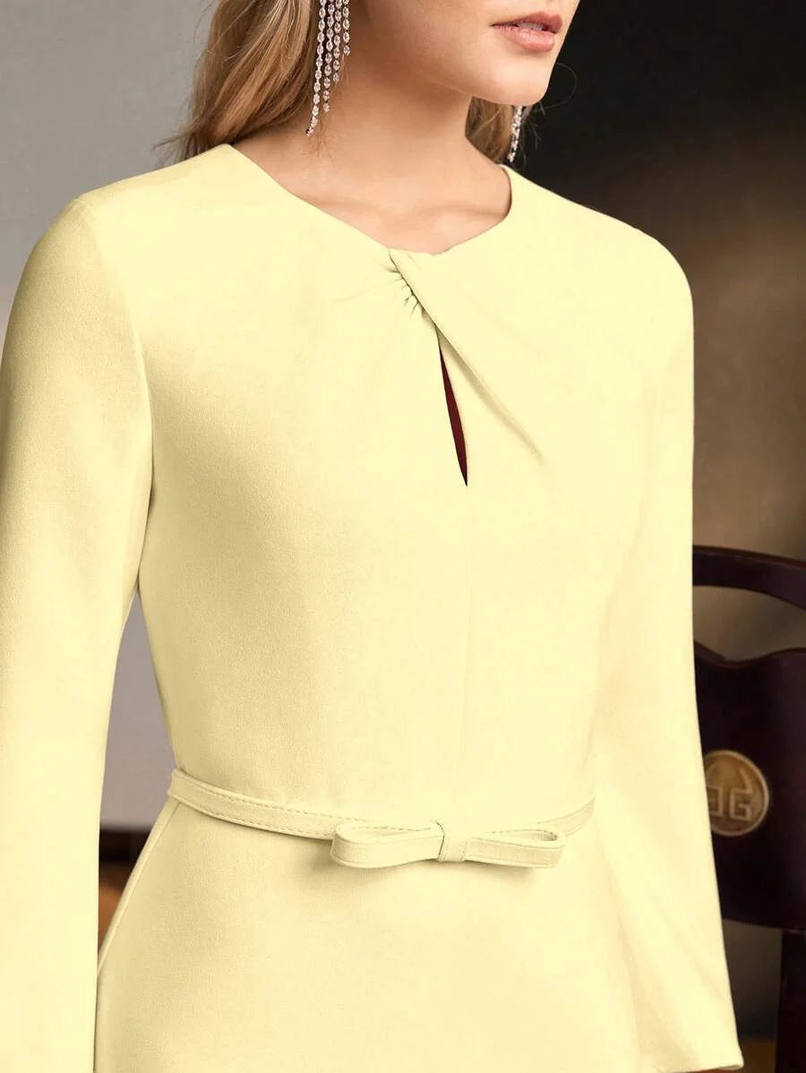 Soiréza TWIST BELTED DRESS