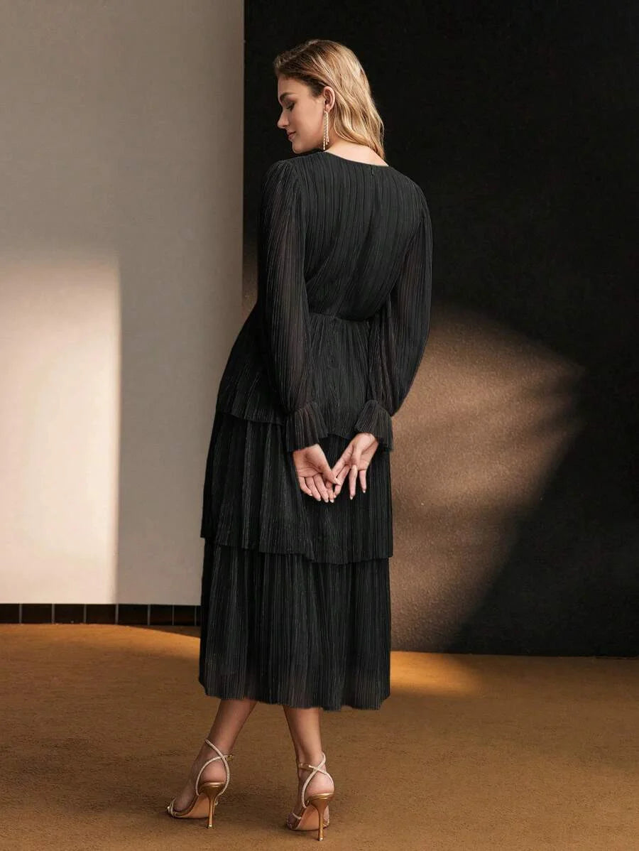 Soiréza TWIST TIERED LAYER COCKTAIL DRESS