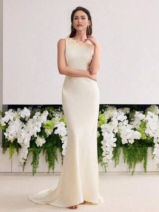 Soiréza WOMEN 3D FLORAL FITTED MERMAID HEM PARTY DRESS